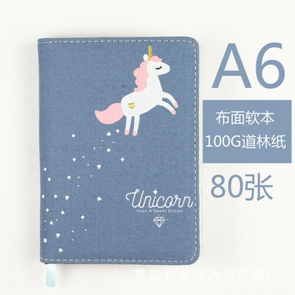 Imagen de galeria 2 de Agenda Kawaii De Tamaño A6 Con Diseño De Unicornio