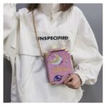 Imagen de galeria 1 de Bolso Kawaii Cuadrado De Color Rosa Con Diseño De Luna