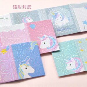 Imagen de galeria 1 de post-it kawaii con diseño de unicornio